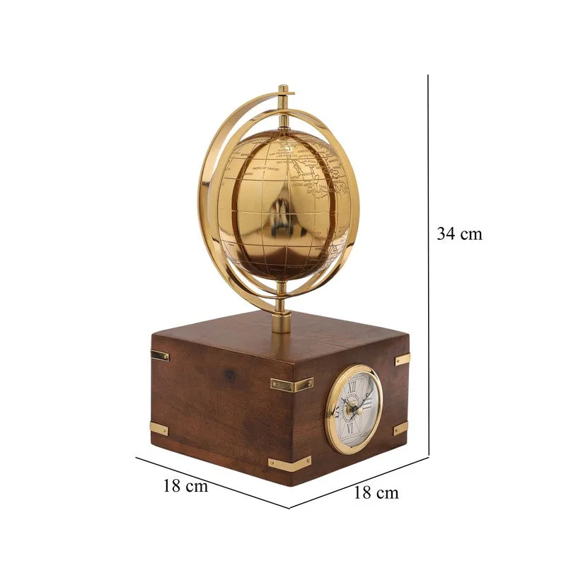 Premium Pedestal Table Clock Gold media 9