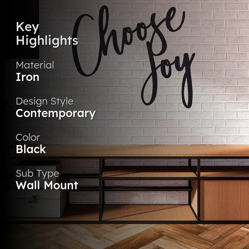 Choose Joy Black Iron Wall Accent media 2