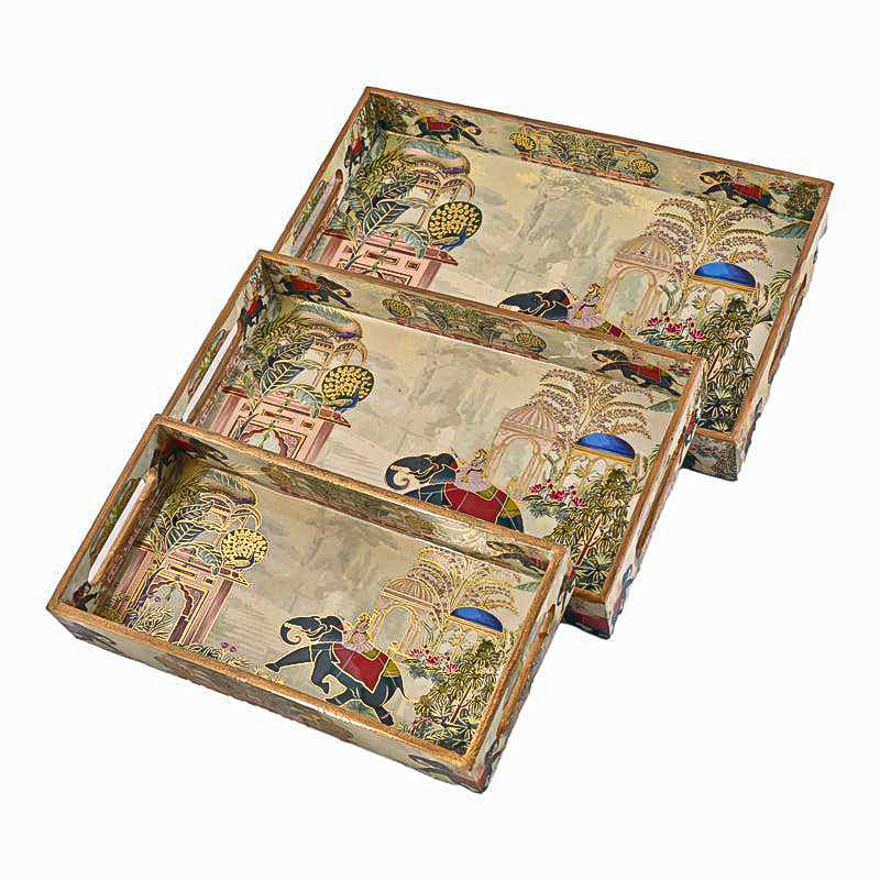Hastina Wood Serving Tray - Set Of Three media 7