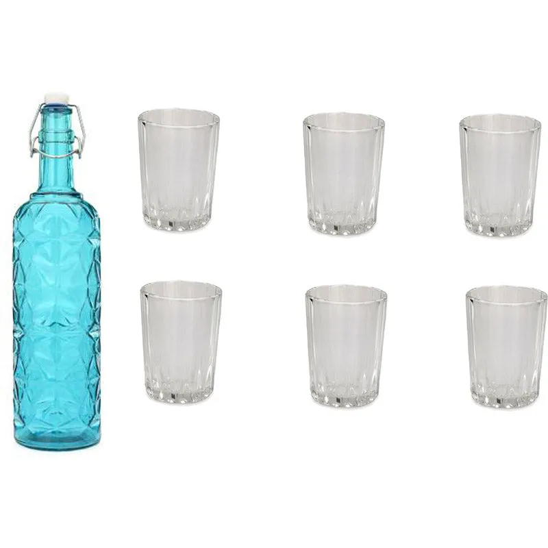 Nolan 1000 mL Water Bottle With 200 mL Glasses - Seven Piece Set media 1