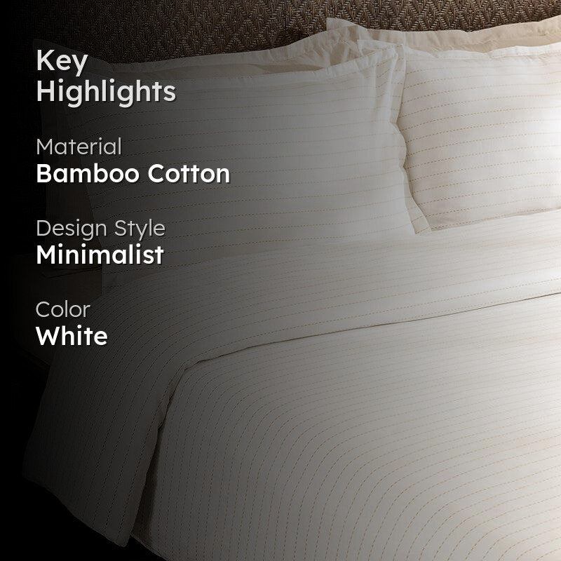 Almond Glow Chambray Duvet Cover media 2