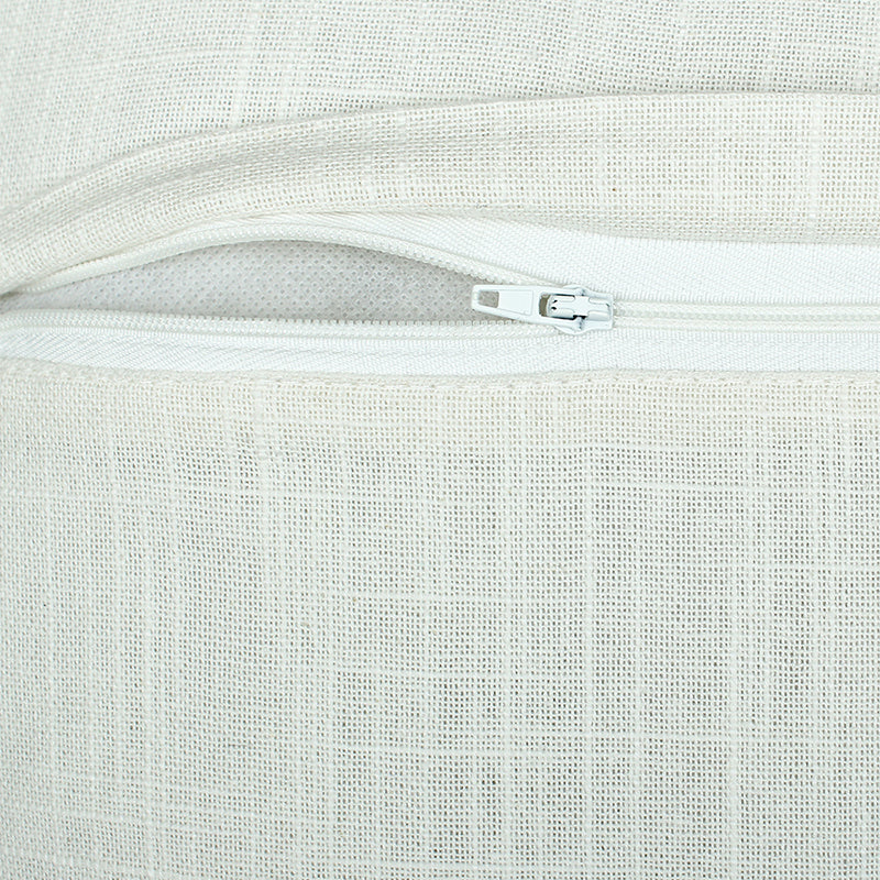Scandi Soft Solid Cotton Cushion Cover (White) - Set Of Two media 5