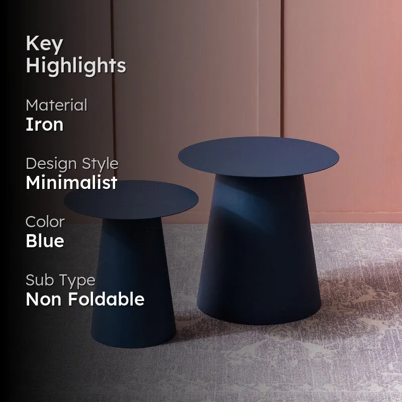 Blue accent table set with key highlights graphic