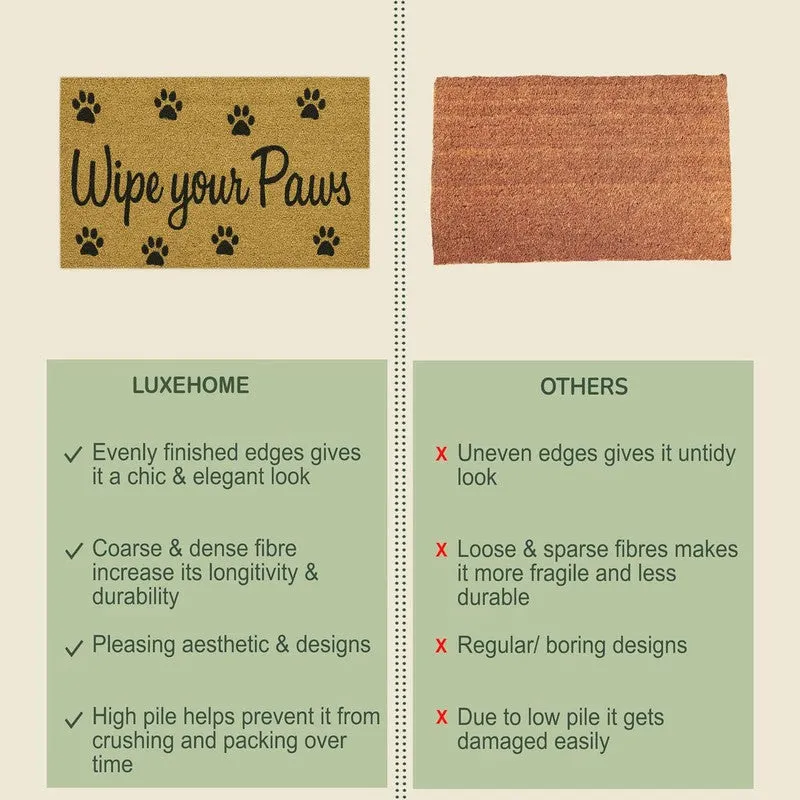 Wipe Your Paws Coir Door Mats - Brown media 7