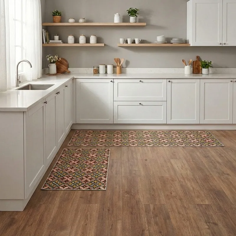 Muted Mosaic Kitchen Floor Mats - Set of Two media 4