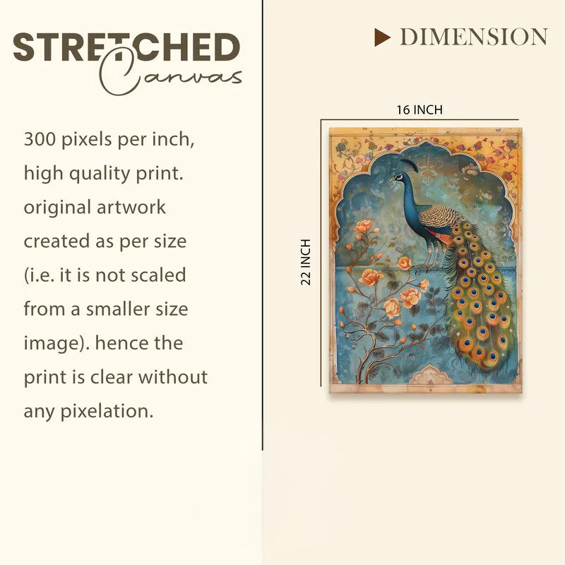 Celestial Peacock Canvas Wall Art & Paintings media 9
