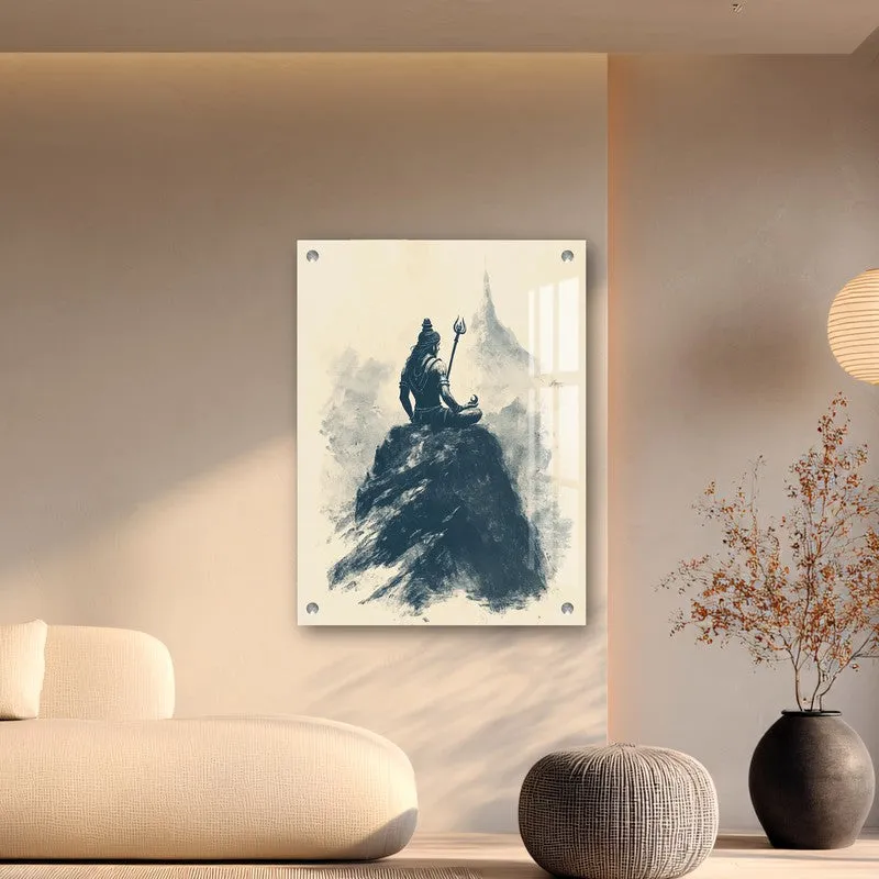 Lord Shiva on Kailash Parvat Acrylic Wall Art media 5