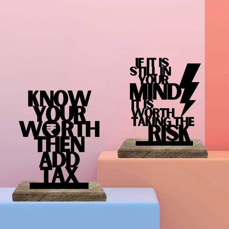 Valued Ventures Typography Showpiece - Set Of Two media 3