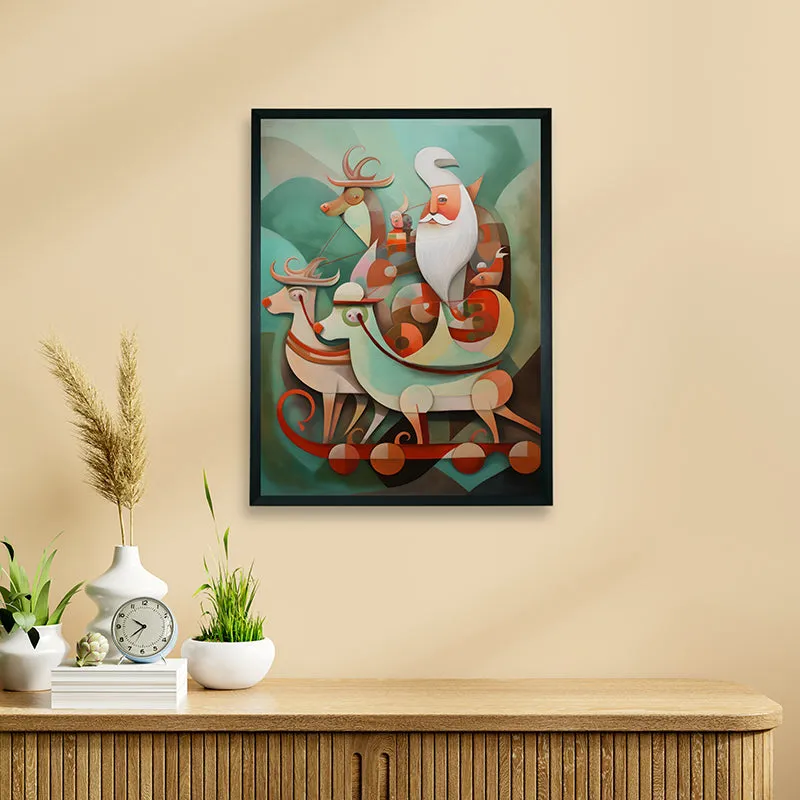 Whimsy Santa Canvas Wall Art media 1