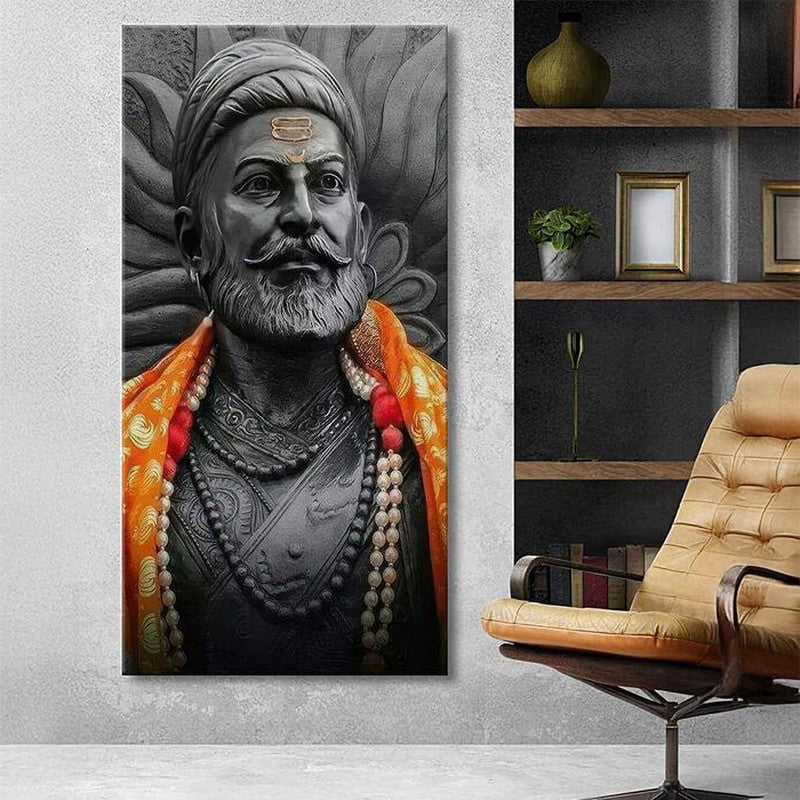 Chhatrapati Shivaji Poly Canvas Wall Painting