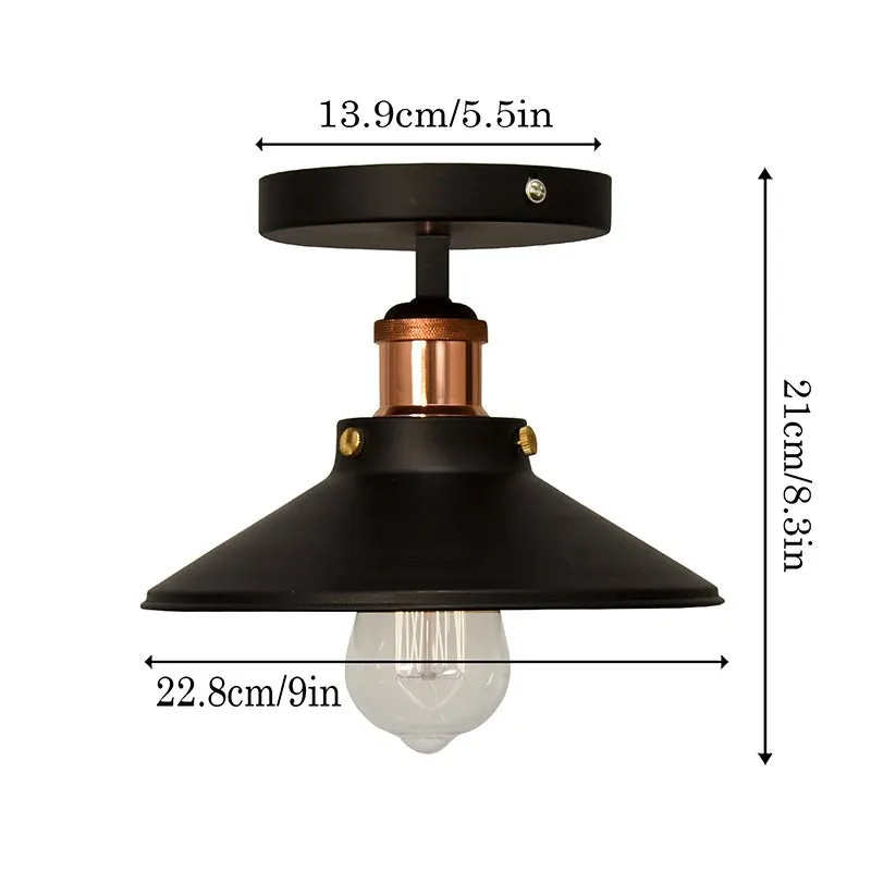 Urban Loft Metal Ceiling Lamp - Black media 5