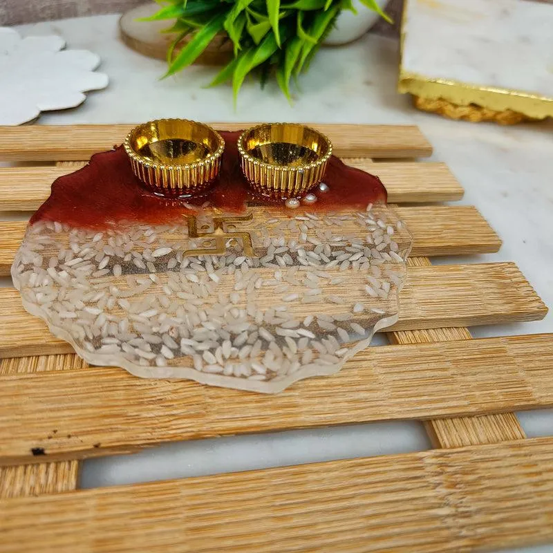 Swastika Resin Pooja Thali media 4