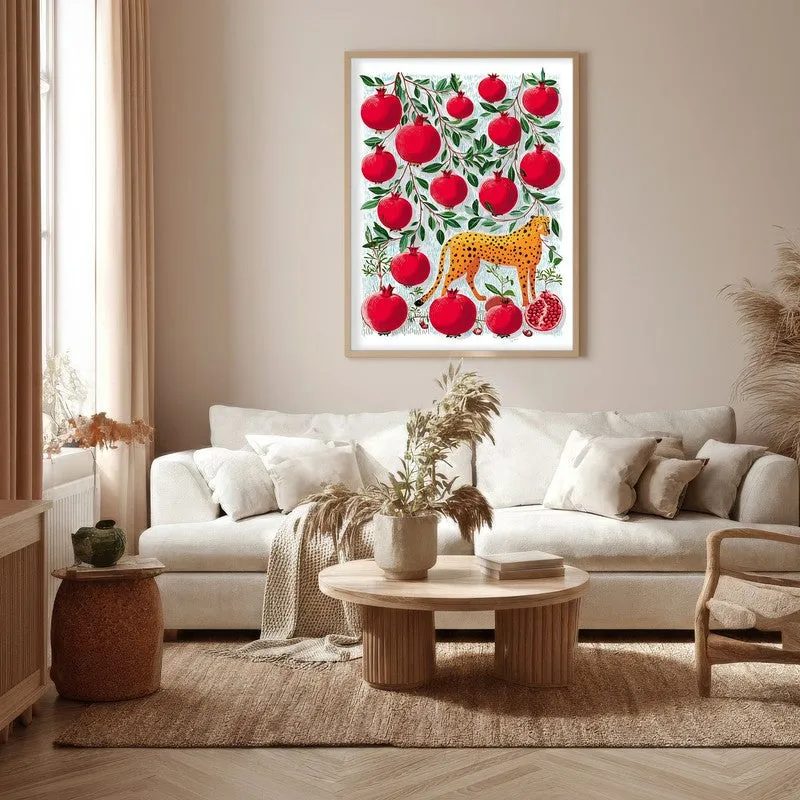 Scarlet Canvas Wall Painting - Brown Frame media 5