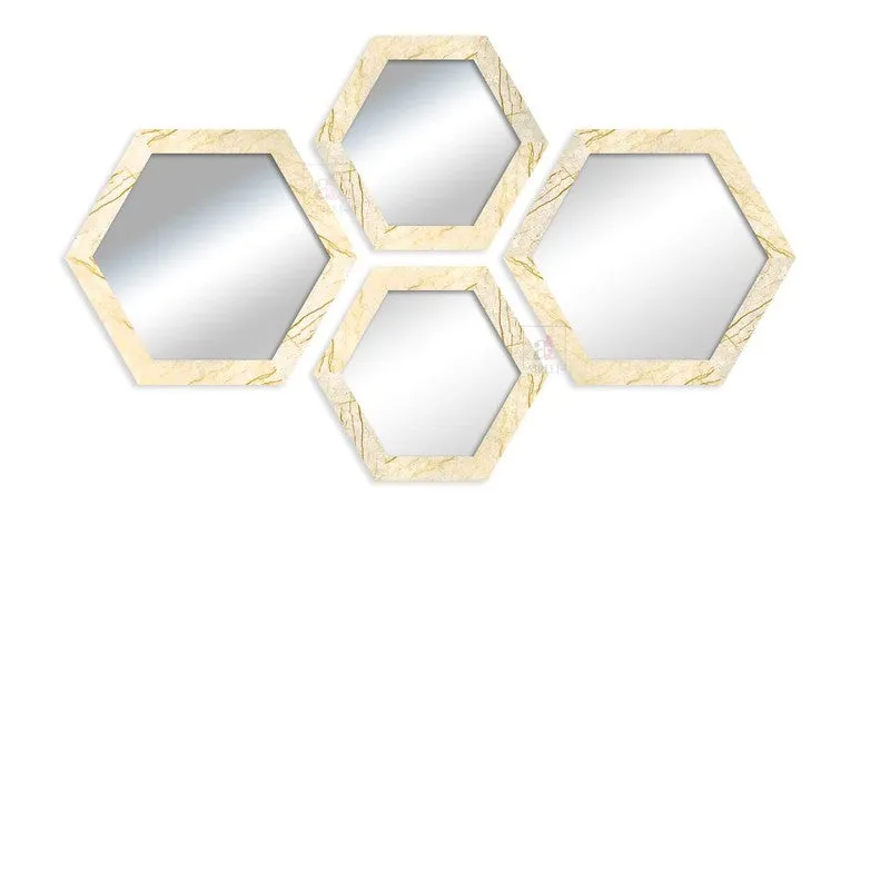Monotri Wall Mirror With PVC Frame - Set Of Four media 4