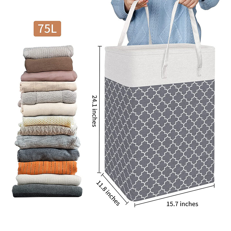 Calto Laundry Basket - Grey media 9