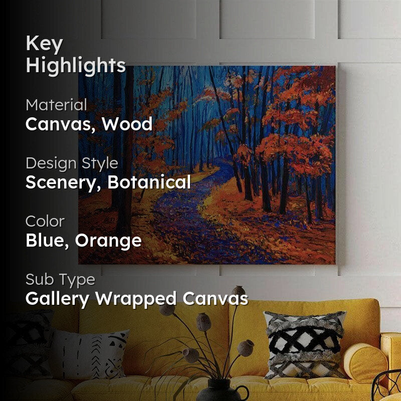 Autumn Landscape Canvas Wall Painting - Gallery Wrap media 2