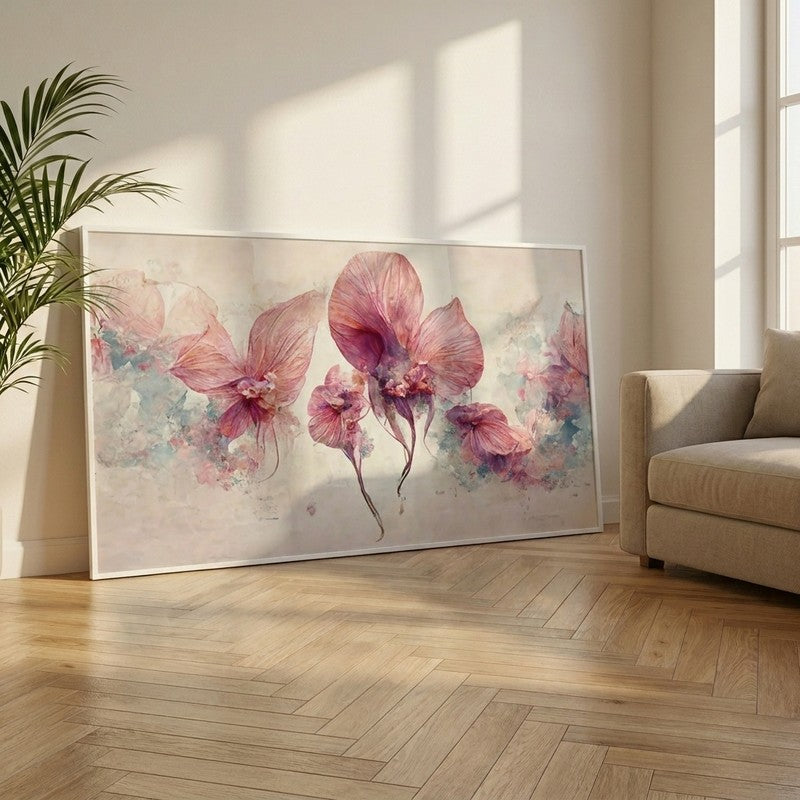 Blush Botanica Canvas Wall Painting With Frame