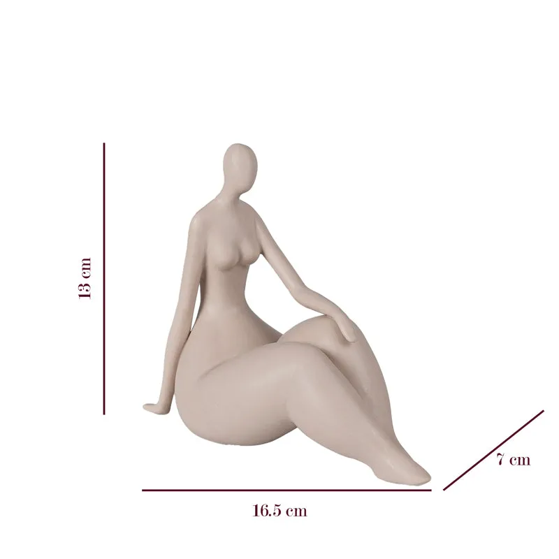 Grace & Poise Painted Resin Showpiece - Brown media 7