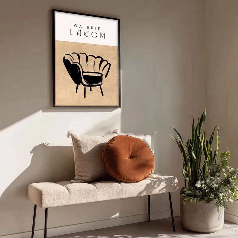 Lagom Lounge Canvas Wall Painting With Black Frame media 4