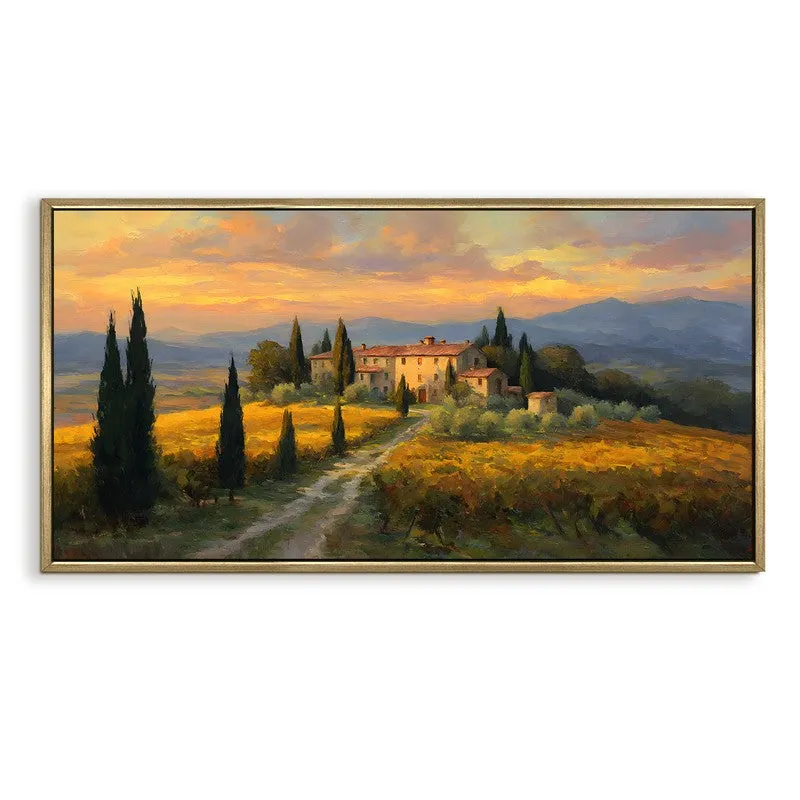 Vineyard view Canvas Wall Painting With Frame media 3