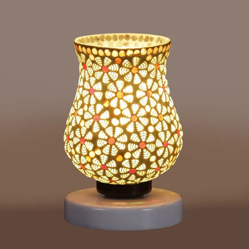 Astriva Mosaic Glass Table Lamp With Wooden Base - Multicolor media 7