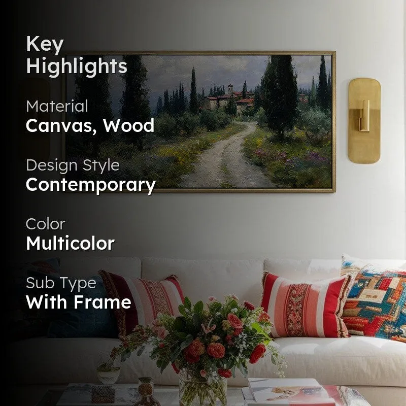 Pastoral Way Canvas Wall Painting With Frame media 2
