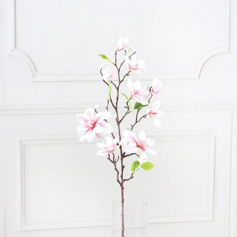 Magnolia Artificial Flower Stem - White media 4