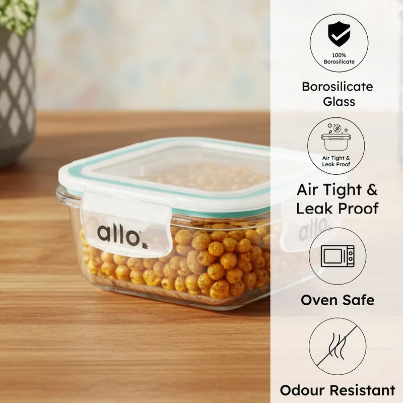 Oliva Square Glass Storage Container - 320 ML media 1