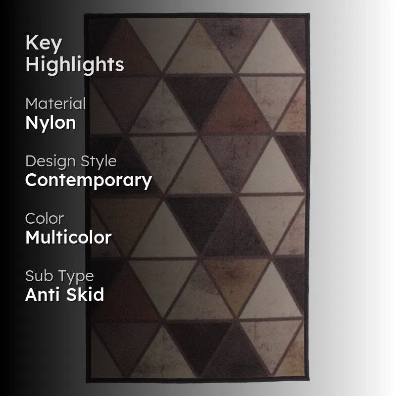 Earthy Triangles Anti-Skid Carpet media 2