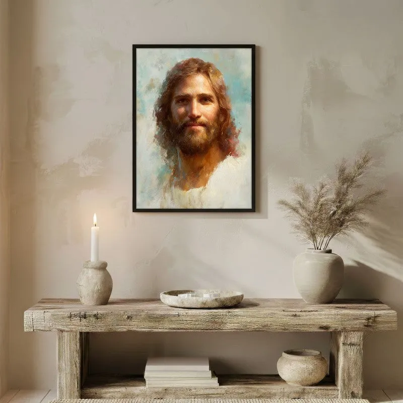 Christ the Light Archival Paper Wall Painting With Black Frame media 3