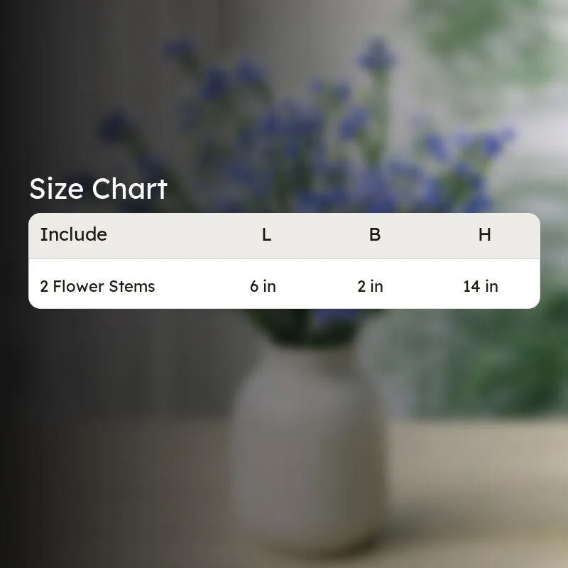 Aurevine Artificial Silk Faux Flowers (Blue,1.16 feet) - Set Of Two media 7