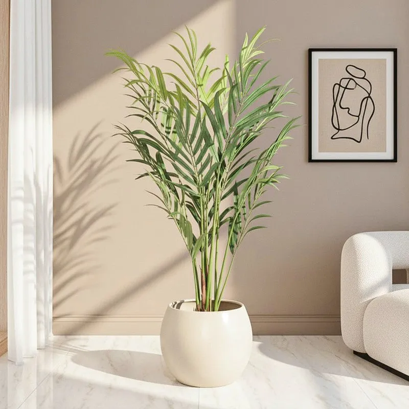 Elm Echo Artificial Plant With Black Plastic Pot - 6.4 Feet media 1