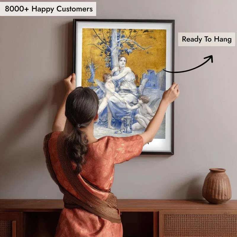 Allegory Of Time Olivier Merson Archival Canvas Wall Painting - Black Frame media 6