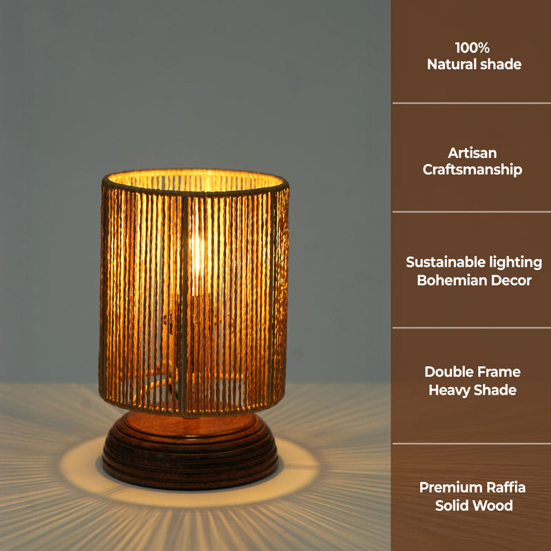 SiroccoaLit Rattan Table Lamp - Beige,Brown media 5