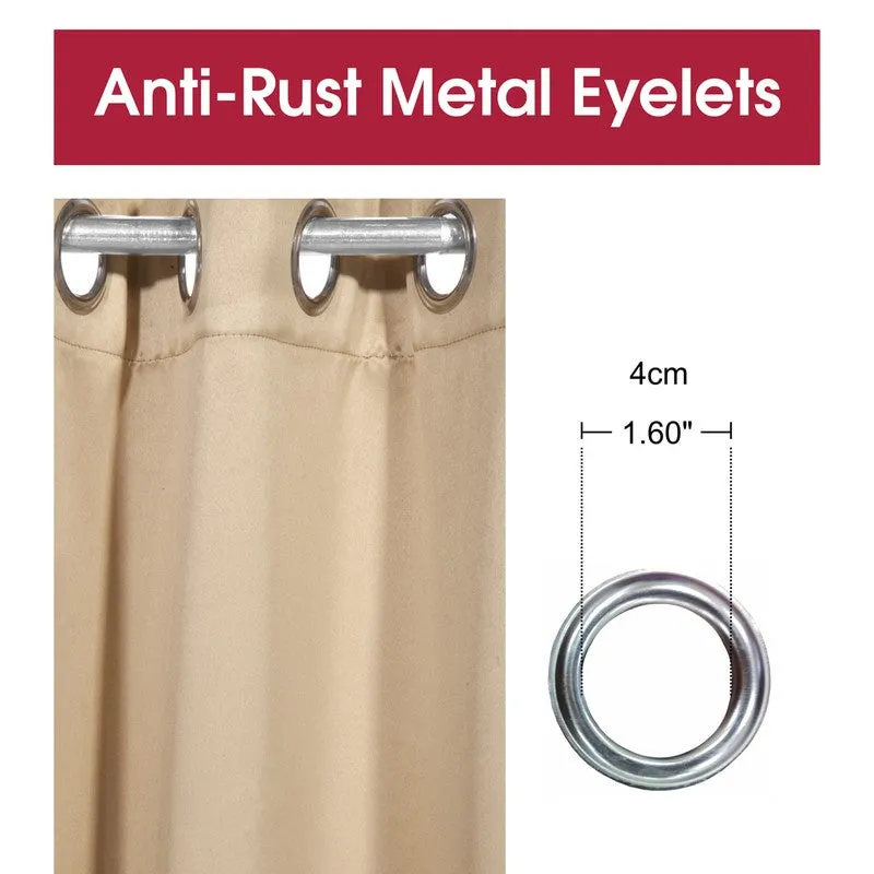 Aurelin Solid Curtains (Beige) - Set Of Two media 6