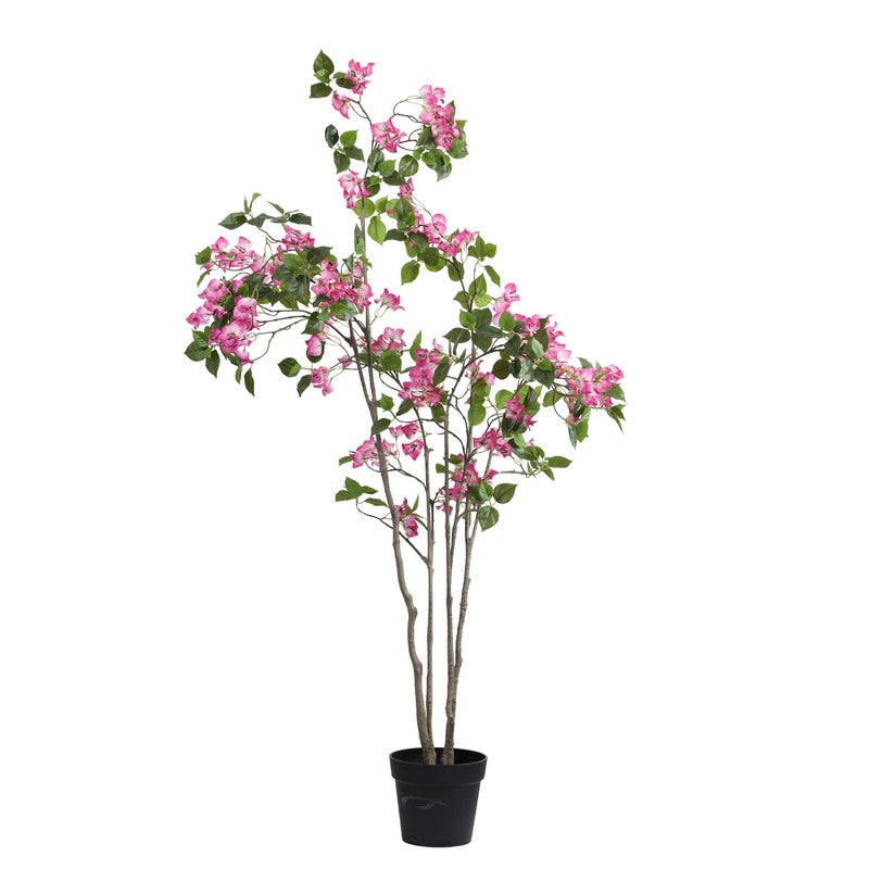 Artificial Bougainvillea Plant With Black Plastic Pot - 5 ft media 3