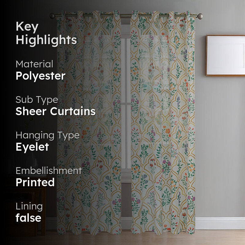 Shelyn Linen Texture Sheer Curtain - Set Of Two media 2