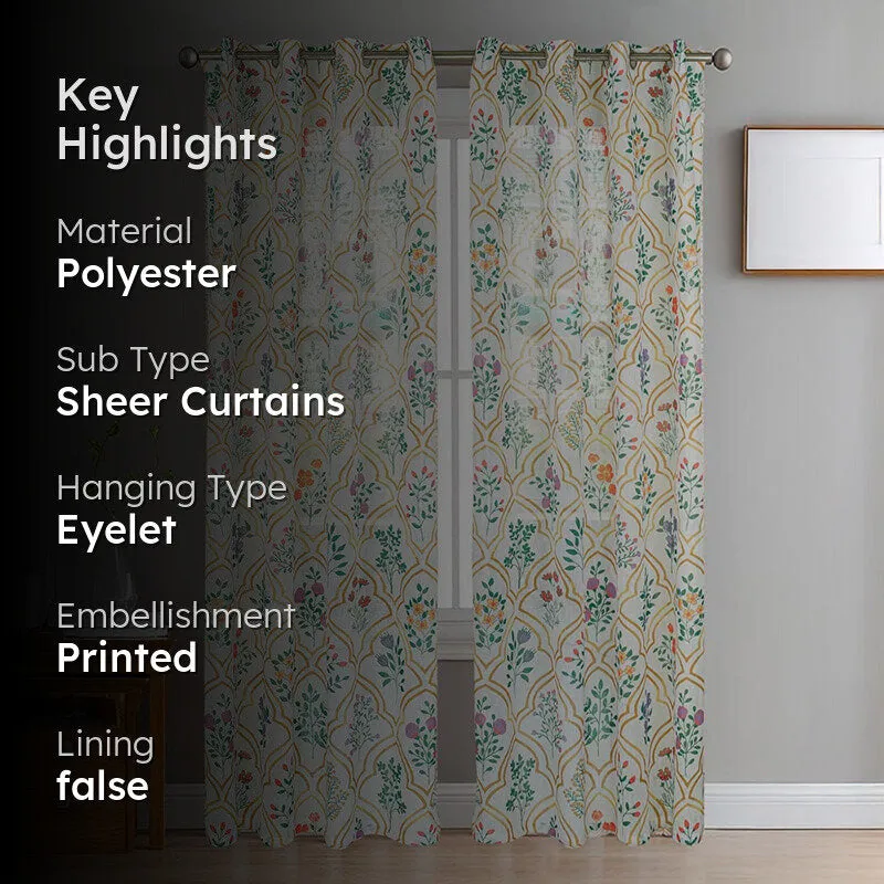 Shelyn Linen Texture Sheer Curtain - Set Of Two media 2