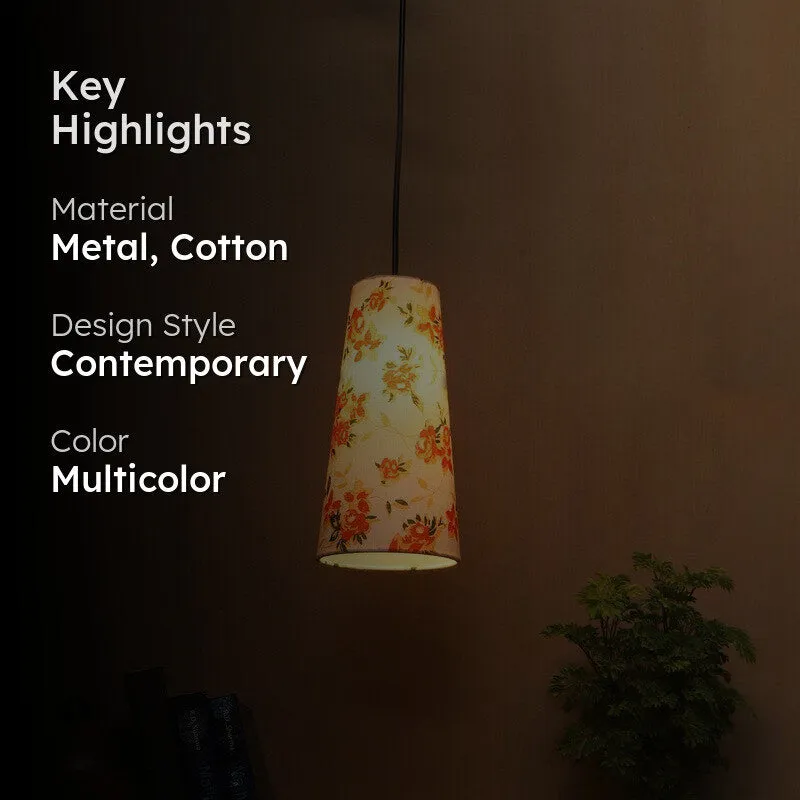Solarae Metal Ceiling Lamp - White & Orange media 2