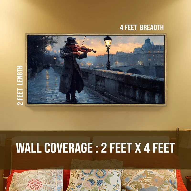Hushed Harmony Canvas Wall Painting With Frame media 8