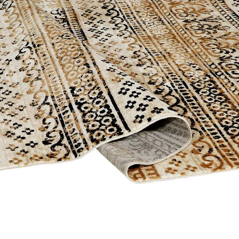 Driva Ethnic Nylon Runner Rug - Beige & Blue media 4