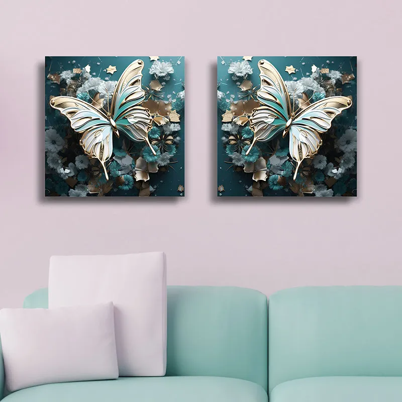 Papilio Of Dreams Canvas Wall Art - Set Of Two media 5