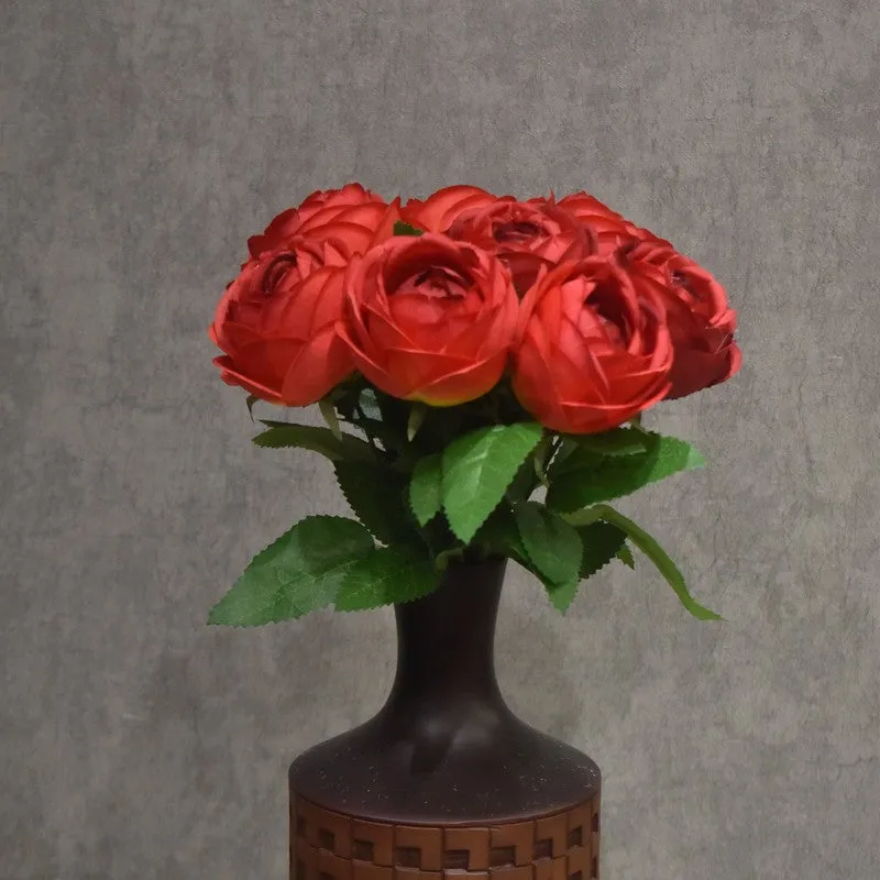 Eternal Roses Artificial Flower Bunch - Red media 4