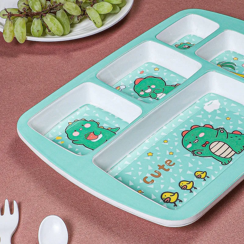 Snuggly Dino Kids Dinner Plate media 3
