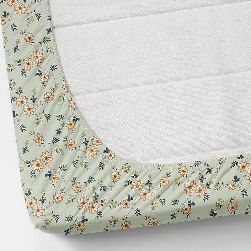 Floral Whirl Fitted Micro Fiber Bedsheet - 150 GSM media 4