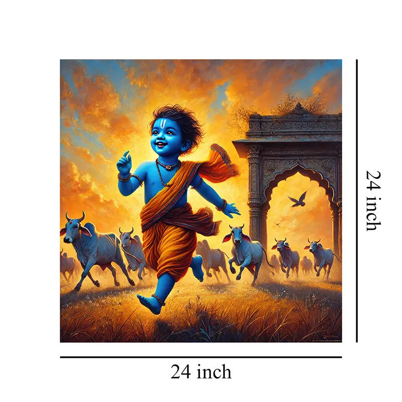 Gokula Krishna Wall Painting media 7