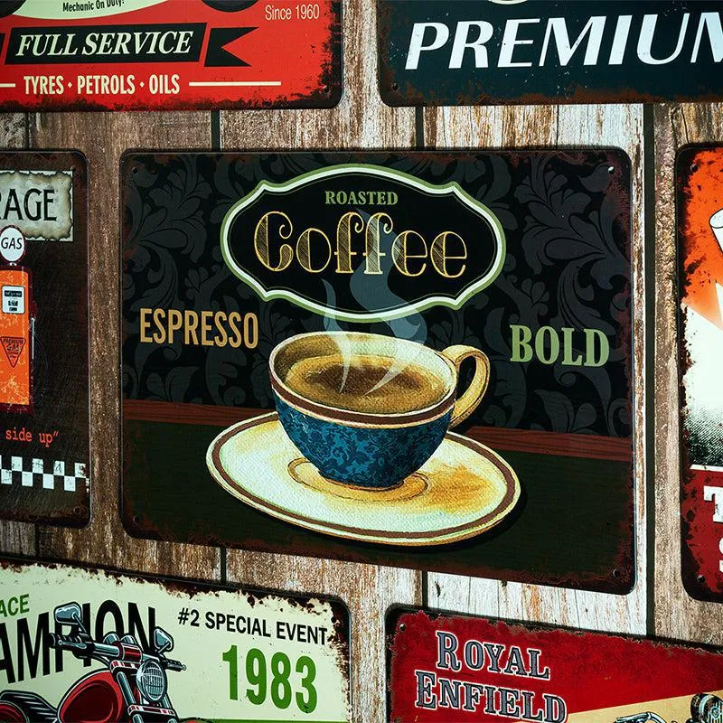 Espresso Expressions Retro Metal Wall Accent media 1