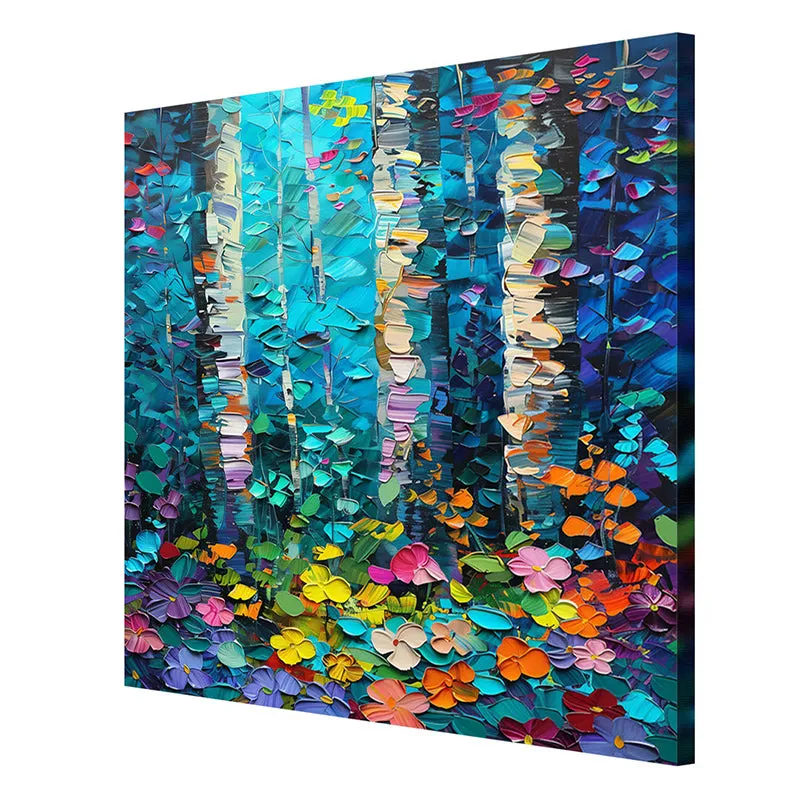 Birch Forest Abstract Wall Painting media 6