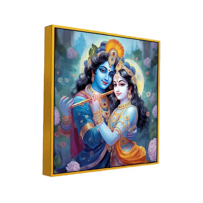 Radha-Krishna Mist Wall Art With Frame media 3