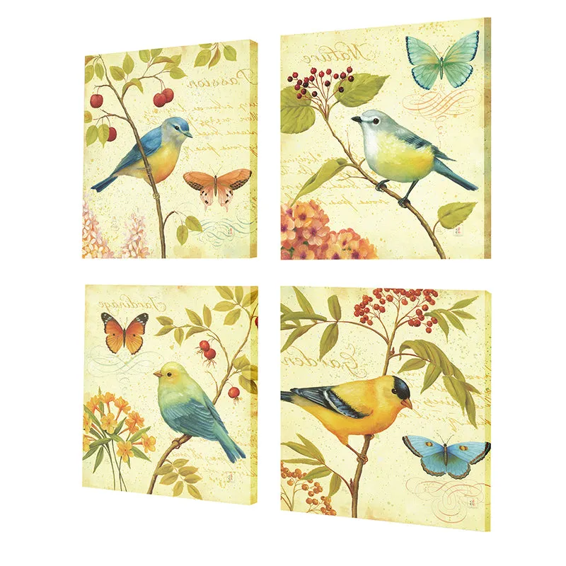 Birds & Butterflies Wall Art - Set Of Four media 3